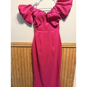 Abercrombie & Fitch Off-Shoulder Pink Dress Small Petite